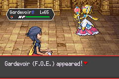 A Gardevoir F.O.E. encounter in Pokémon Odyssey